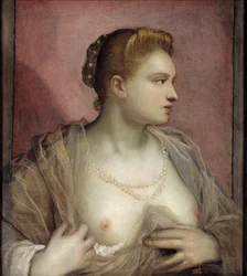 Lady Baring blotter sit bryst