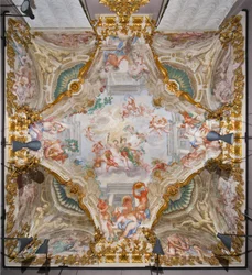 Loft med allegori om efteråret, Bacchus, Hall of Autumn