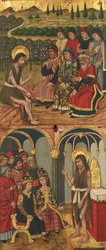 Panel af Johannes Døberen med scener fra hans liv, 1464-1507.