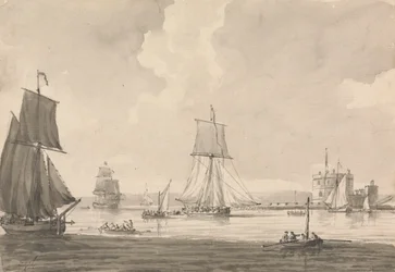 Forsendelse i Southampton Water, ud for Calshott Castle