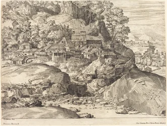 Landskab med en Mølle, ca. 1650.