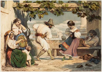 La Saltarelle, ca. 1800 (akvarel og gouache)