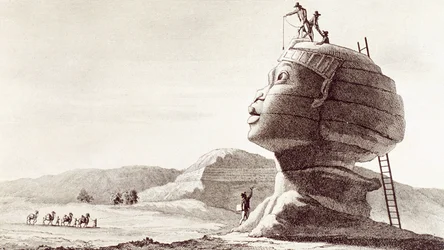 Sphinx of Giza i Egypten under Egypten-kampagnen
