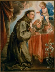 Sankt Antonius af Padua og Jesusbarnet (maleri på lærred)