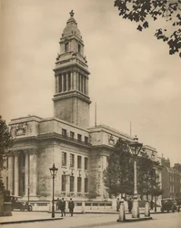 Marylebone Town Hall, en af de mest fremtrædende af Londons nye bygninger, c1935.
