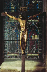 Italien, Firenze, Santa Croce-kirken, krucifikset