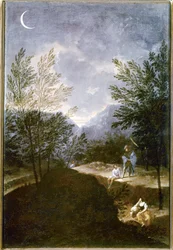 Astronomisk observation. 1711. (olie på lærred)