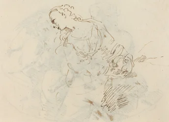 Kvindefigur (angrende Magdalene?) [verso]