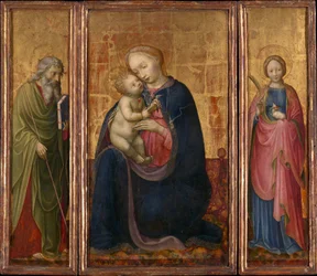 Madonna og barn med de hellige Philip og Agnes, ca. 1425-30.