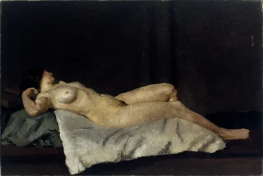 Kvindefigur liggende på ryggen, 1912