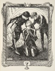 Derefter gik de til Sir Galahad, illustration fra 