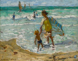 A Blowy Day at the Seaside (olie på lærred)