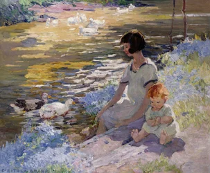 Forget-Me-Nots (olie på lærred)