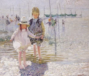 Paddling III (olie på lærred)