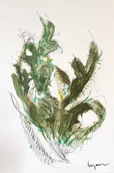 Abstrakt grøn botanik