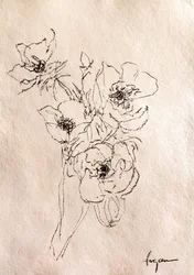 Delikat blomsterskitse