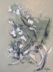 Delikat blomsterskitse