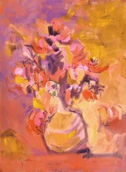 Livligt blomsterstilleben