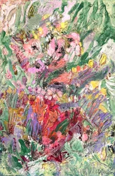 Farverige blomster i haven