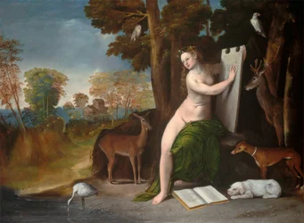 Circe og hendes elskere i et landskab