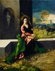 Sankt Lucretia, ca. 1520 (olie på panel)
