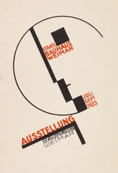 Udstilling Bauhaus Weimar Bauhaus udstilling. Postkort, 1923.