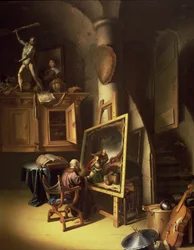 En kunstner i sit studie, 1635 (panel)