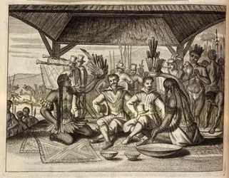 Drake kronet af indianere