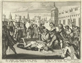 Henrettelse af hertugen af Monmouth, 15. juli 1685 radering.
