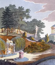 Havedekorationer, fra Magazine of Garden Gems af G. van Laar, udgivet 1802
