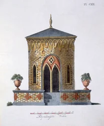 Havedekorationer, fra Magazine of Garden Gems af G. van Laar, udgivet 1802