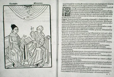 Hunterian Bx.3.41 f.1v-2r Concordantia astronomi med teologi, af Pierre d