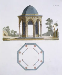 Illustration fra Magazine of Garden Gems af G Van Laar, 1802