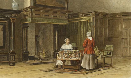 Interior of a Dutch house, 1st half of 17th Century 