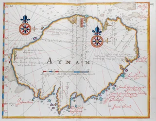 Øen Aynam (Hainan), nær SW, Kinas kyst.