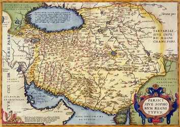 Kort over Persien, fra Theatrum Orbis Terrarum, pub. af Abraham Ortelius (1527-98) Antwerpen, ca. 1590