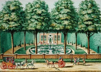 Meervliet, fra "Het Zeganplant Kennemerlant", af Hendrick de Leth og Matthias Brouerius Van Nidek, udgivet ca. 1700-1730 (farvestik)
