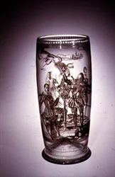 Sepia emaljeret pukkel, tidligt 17. århundrede (glas)