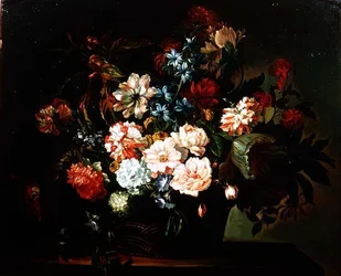Stilleben af blomster