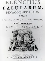 Titelside for liste over tabeller af Levine Vincent, udgivet 1719