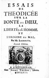Titelblad for Theodicee af Gottfried Leibniz, anden udgave udgivet 1712