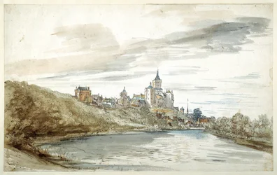 Udsigt over Cleves, slutningen af det 17. århundrede (pen og brunt blæk med akvarel og kropsfarve på papir)