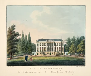 Vue de Broekhuisen. Huset forfra. Facade du Chateau