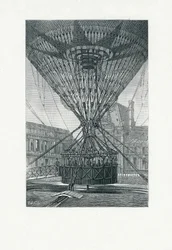 Panoramisk udsigtsplatform ved hjælp af en varmluftballon, udg. ca. 1880 (sw-stikning)