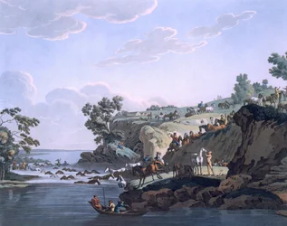 Heste på vej over en flod, 1812-13