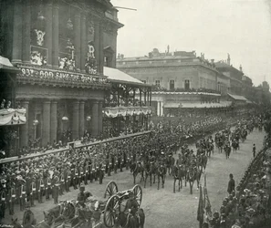 The Royal Procession: Aides-De-Camp Passing the United Service Club, c1897