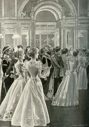 Statsreceptionen i Buckingham Palace: Indgangen til Prinsen og Prinsessen af Wales, c1897