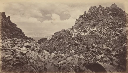 Quezaltenango fra krateret i en vulkan, 1877.
