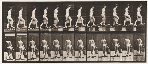 Plade 83. Stigende hældning, spand vand i højre hånd