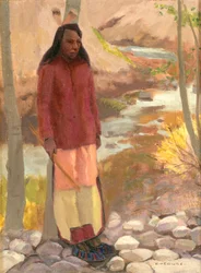 Studie af Umatilla Indian, Columbia River, 1897